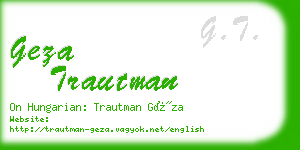 geza trautman business card